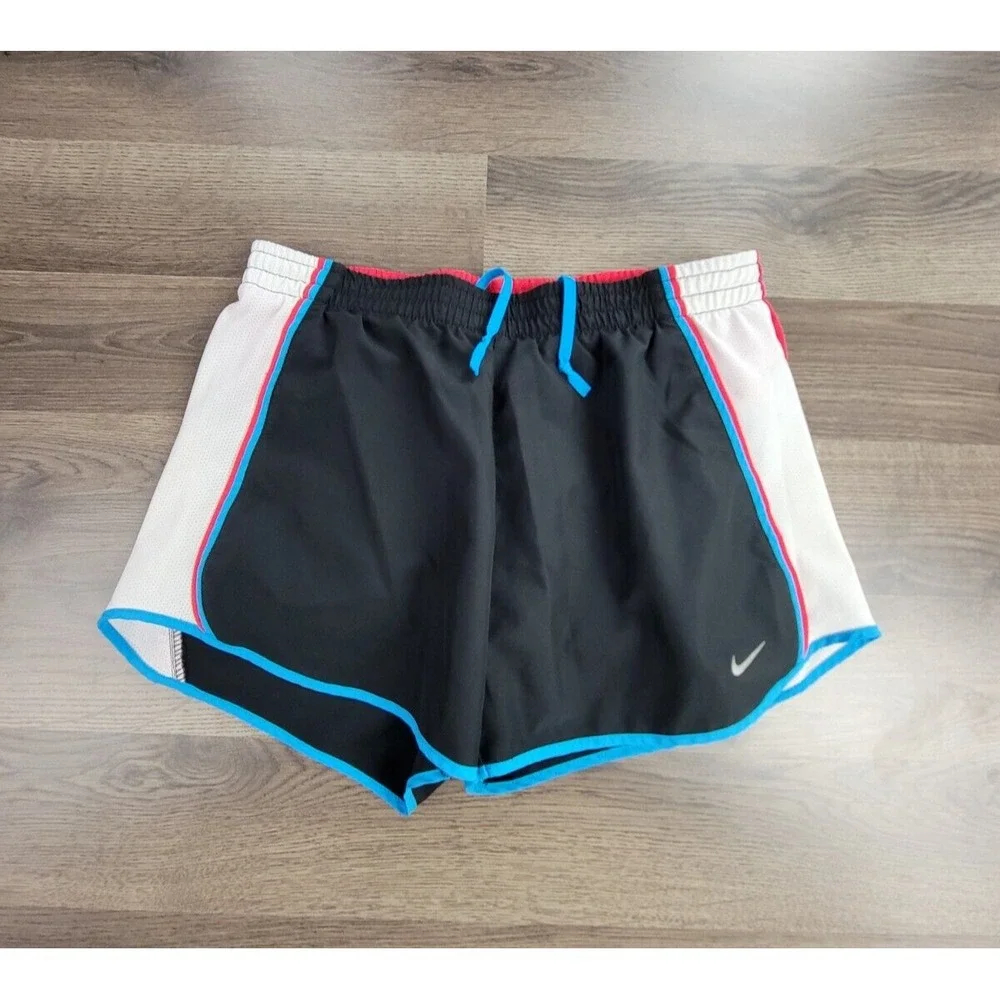 Nike Running Shorts Small Black Tempo Lined Drawstrings Gym Stretch Womens